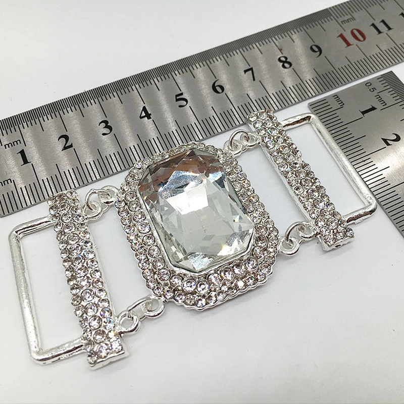 fashion Metal Accessories clear rhinestone bikini connector for Swimwear
