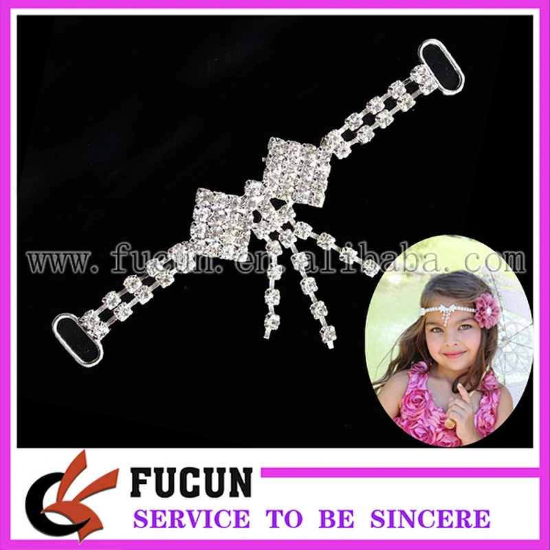 Double Heart Rhinestone Connector Slider Wedding Bridal Accessories