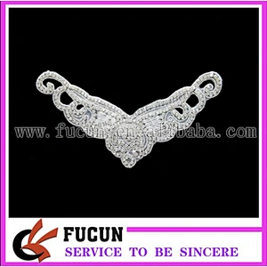 Newest crystal rhinestone applique of the bride dresses