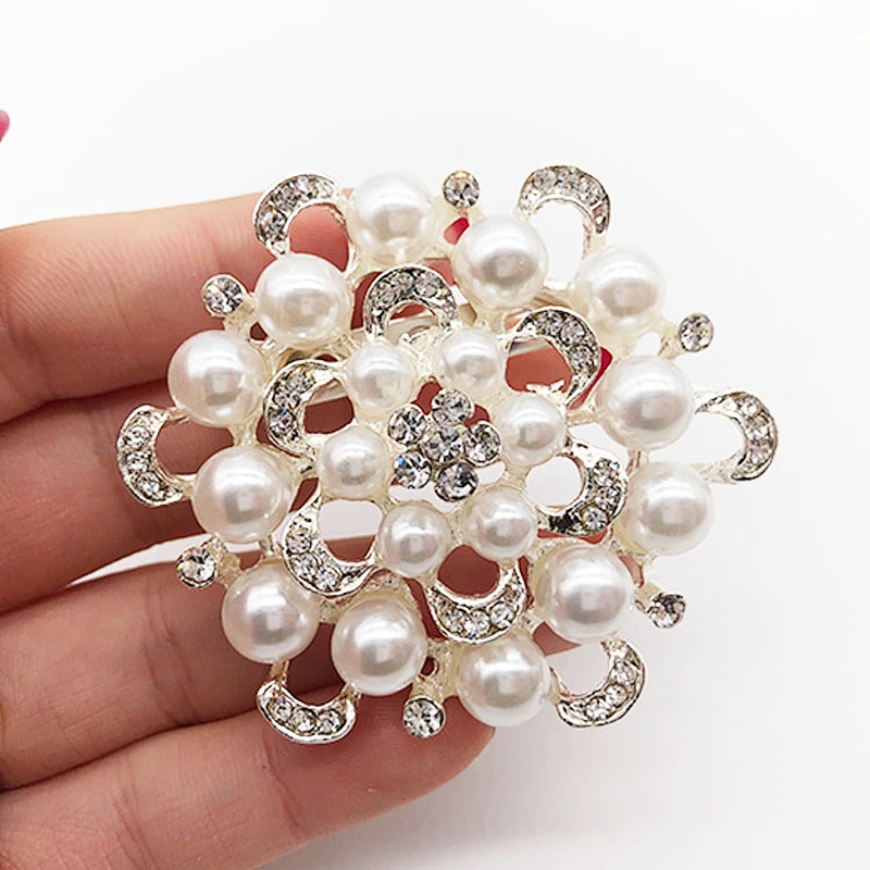 2019 Sparking wedding bridal crystal pearl brooch