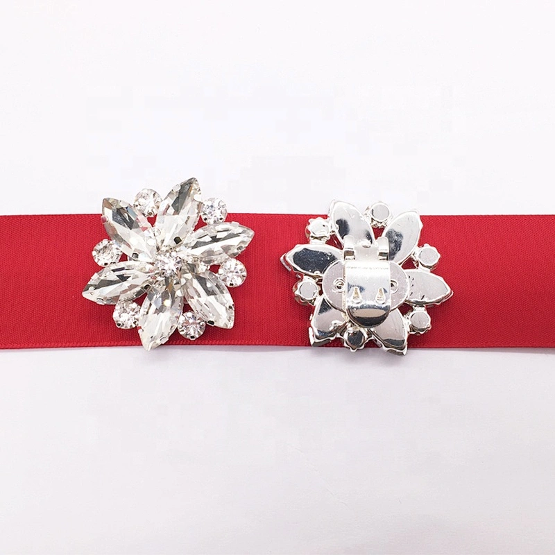 Hot Style Sexy Women Rhinestone Shoe Accessories Diamonds Rhinestone Flower Shoe Buckle Clip