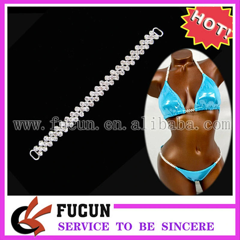 wholesale Rhinestone Fitness Competition Bikini Suit Rhinestone Bikini connectors