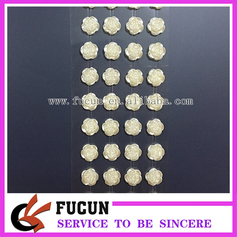 2019 New Product Fashion Gold Floral Sticker Colorful Decoration Plastic Flower Sticker