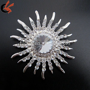 bling rhinestone flower brooch for wedding garment decoration