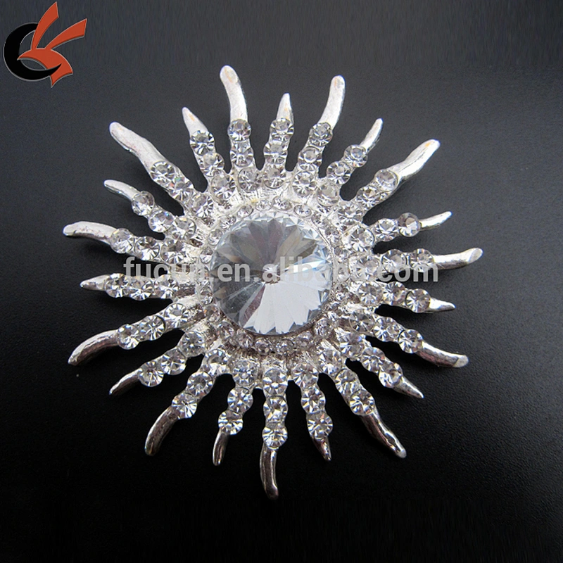 bling rhinestone flower brooch for wedding garment decoration