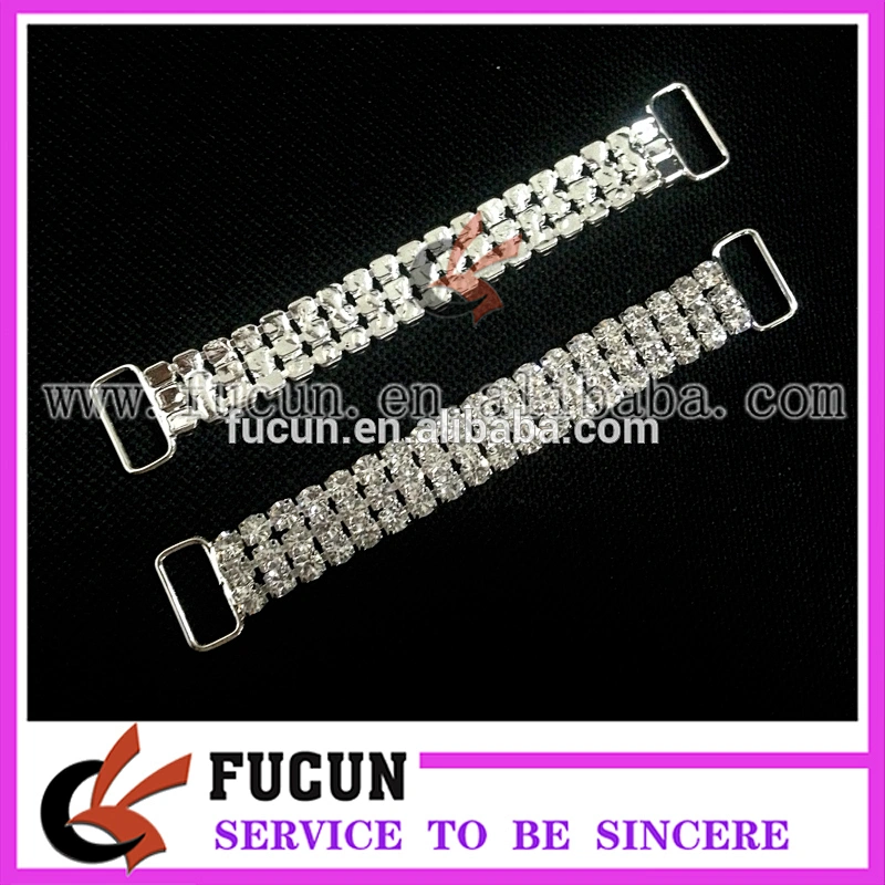 3-Rows Thick Rhinestone Connector for Headbands, Bikini's, Swimsuits