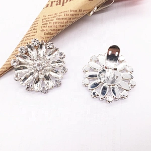 Shoe ornament 2020 factory wholesale rhinestone transparent buckle women summer thick heel shoe clip buckle