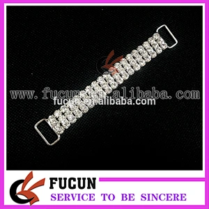 3-Rows Thick Rhinestone Connector for Headbands, Bikini's, Swimsuits