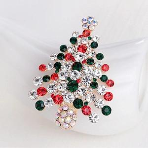 cheap freshing colorful lighting christmas trees brooch pin for decoration