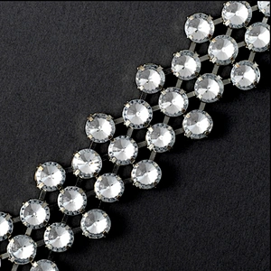Silver Crystal Mesh Wrap Roll Rhinestone Crystal Ribbon Blanket Lace Trim Wedding Decoration