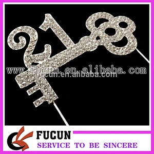 Fashion 21 birthday crystal rhinestone cake topper party decorations