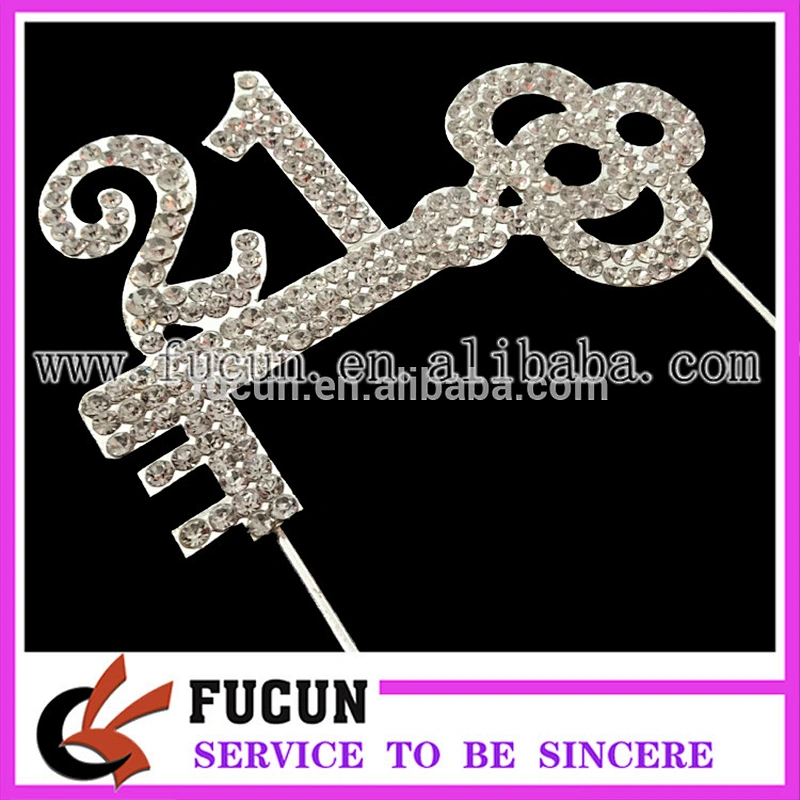 Fashion 21 birthday crystal rhinestone cake topper party decorations