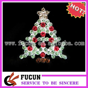hot sale rhinestone snowman brooch for Christmas decoration