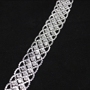 Hot sale flash full diamond hand stitching wedding dress hair accessories decorative crystal chain