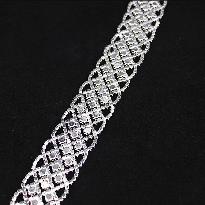 Hot sale flash full diamond hand stitching wedding dress hair accessories decorative crystal chain