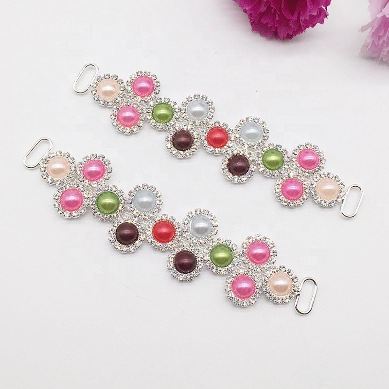 Fashion jelly women swimming wear assorted colored pearl beads bikini connector
