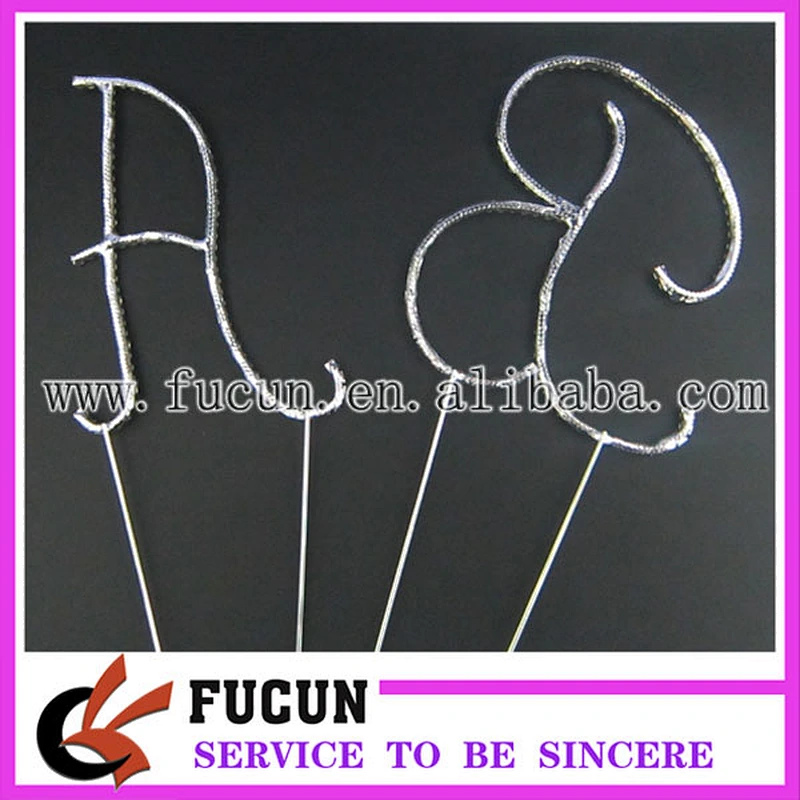Fashion letter wedding cake topper with rhinestone wholesale from china