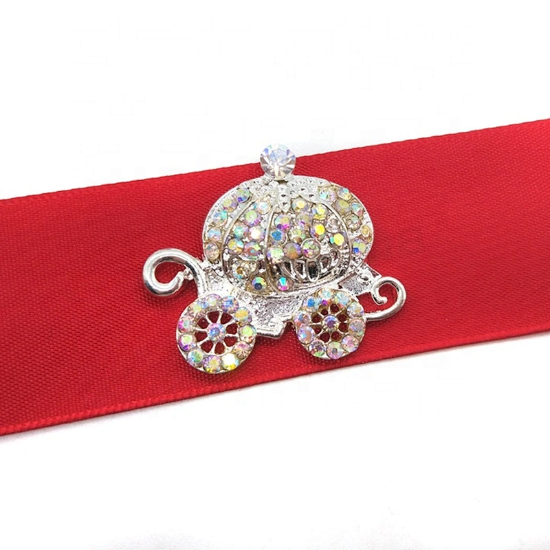 wholesale small AB clear rhinestone carriage diamond crown buckles for wedding invitations card decoration