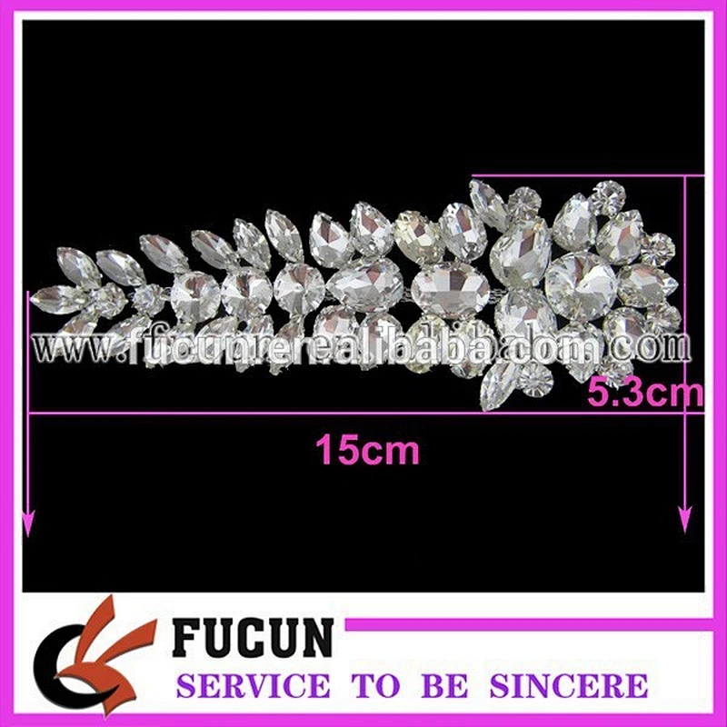 crystal rhinestone applique rhinestone wedding motif for sash or headband rhinestone lace trim