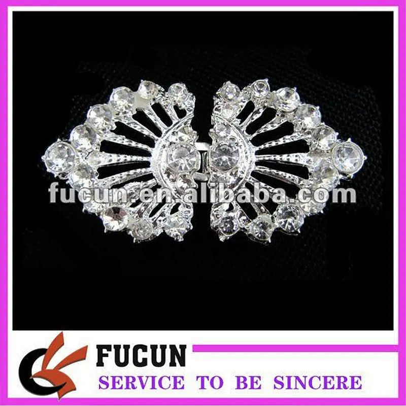 rhinestone hook & eye buckles
