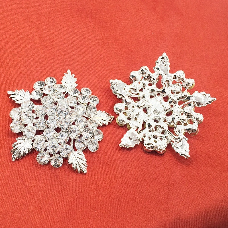 Wholesale Vintage Crystal Women Rhinestone Wedding Invitation Bridal Flower Brooches Without Pins