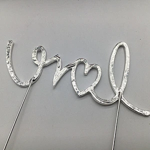 Cake Accessory   Diamante Crystal Rhinestone love Item Cake Topper