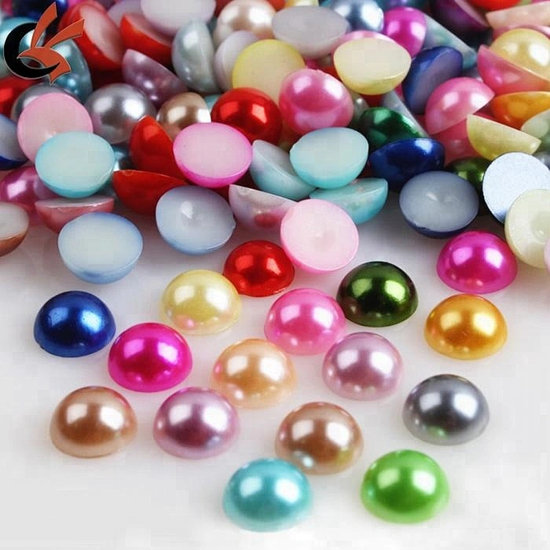 Factory 2mm-25mm loose ABS imitation half cut round pearls