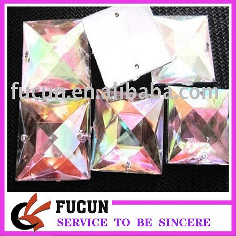 square flat back acrylic rhinestones