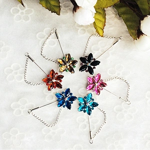 cheap korean style flower muslim mixed colors in one pack head hijab scarf pins
