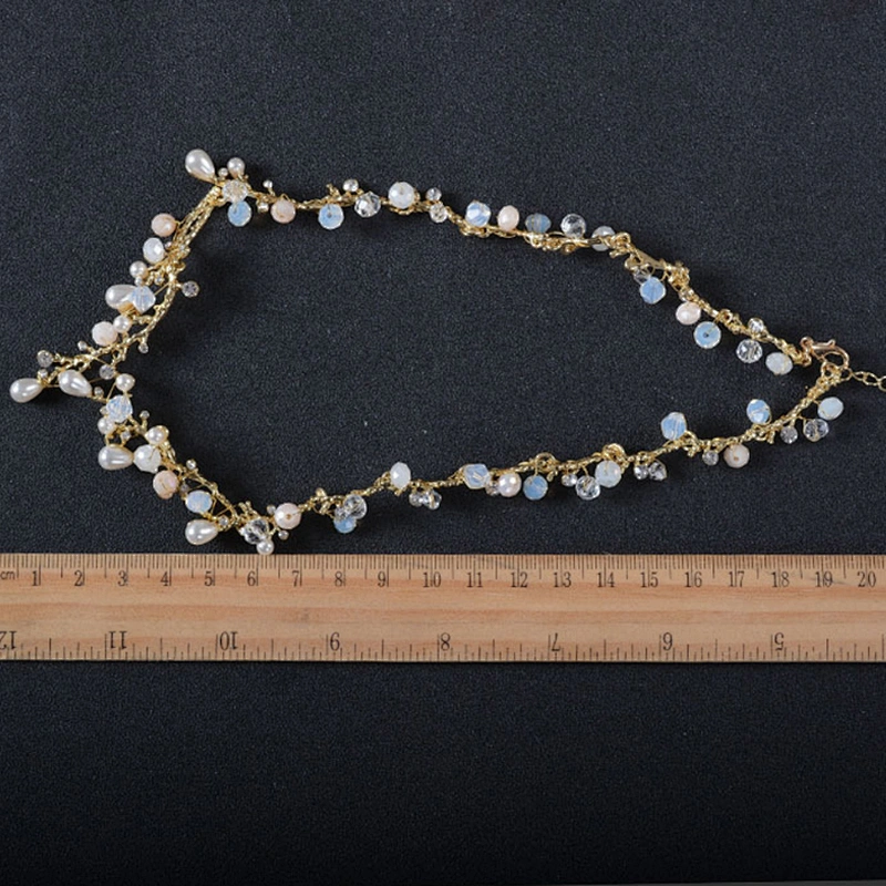 2019 Fashion Mori Flower Wedding Bridal  Rhinestone Pearl Jewelry Set