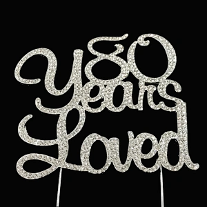 rhinestone cake decorative accessories French oak tree marriage 80 years loved wedding cake topper