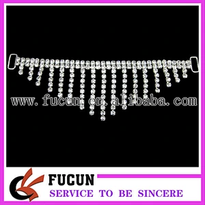 bulk metal buckles sew on glass and rhinestone connector for bikini