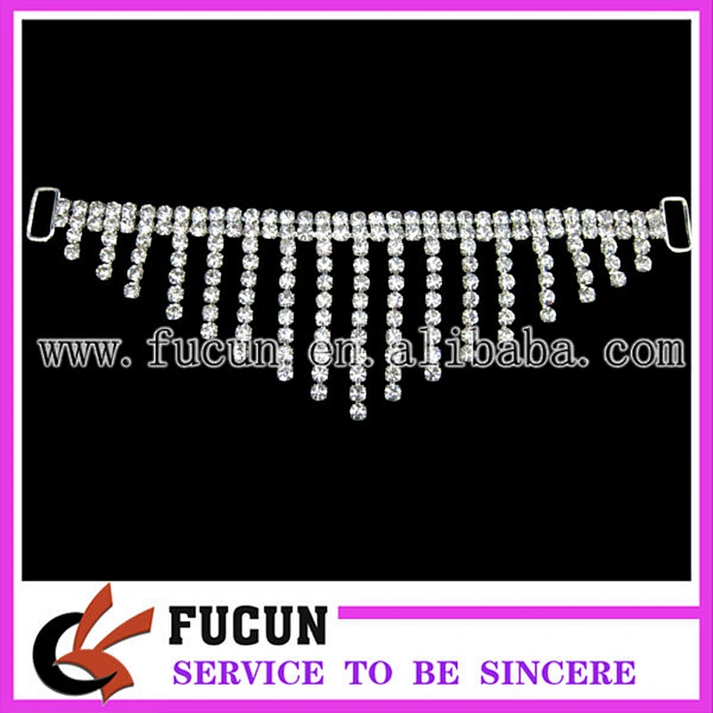 bulk metal buckles sew on glass and rhinestone connector for bikini