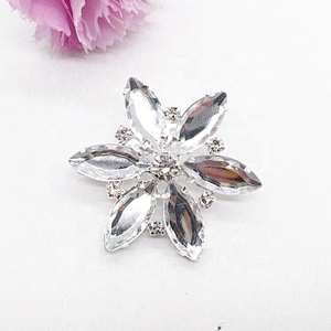 Hand Made China Fashion Acrylic Stone Clear Brooch Pin