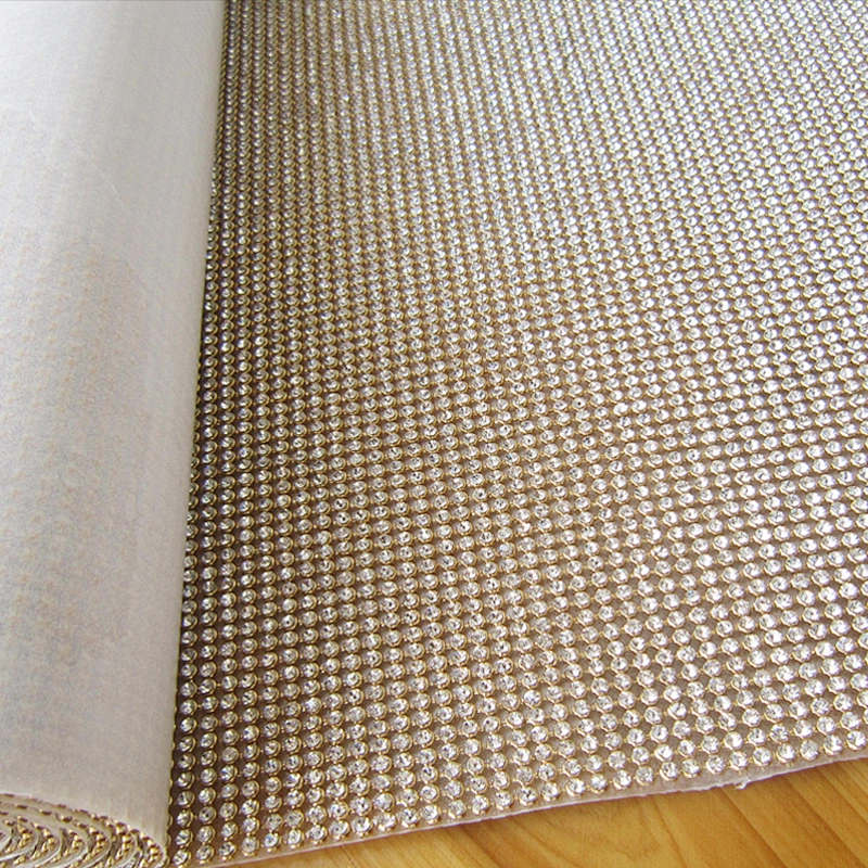 Factory Wholesale Cheap Price Crystal Glass Hot Fix Rhinestone Mesh For Decoration
