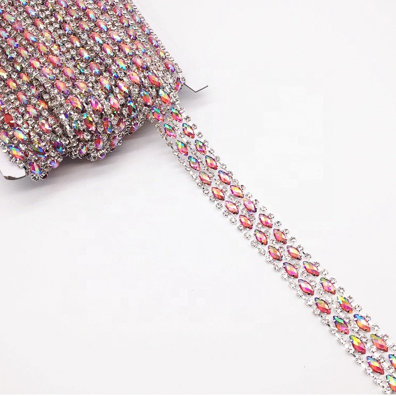 Whosale crystal flat back resin applique ab rhinestone trimmings for carnival clothing making