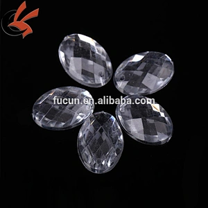 18*25mm Flatback Sew on 2 Hole Oval Acrylic Rhinestone
