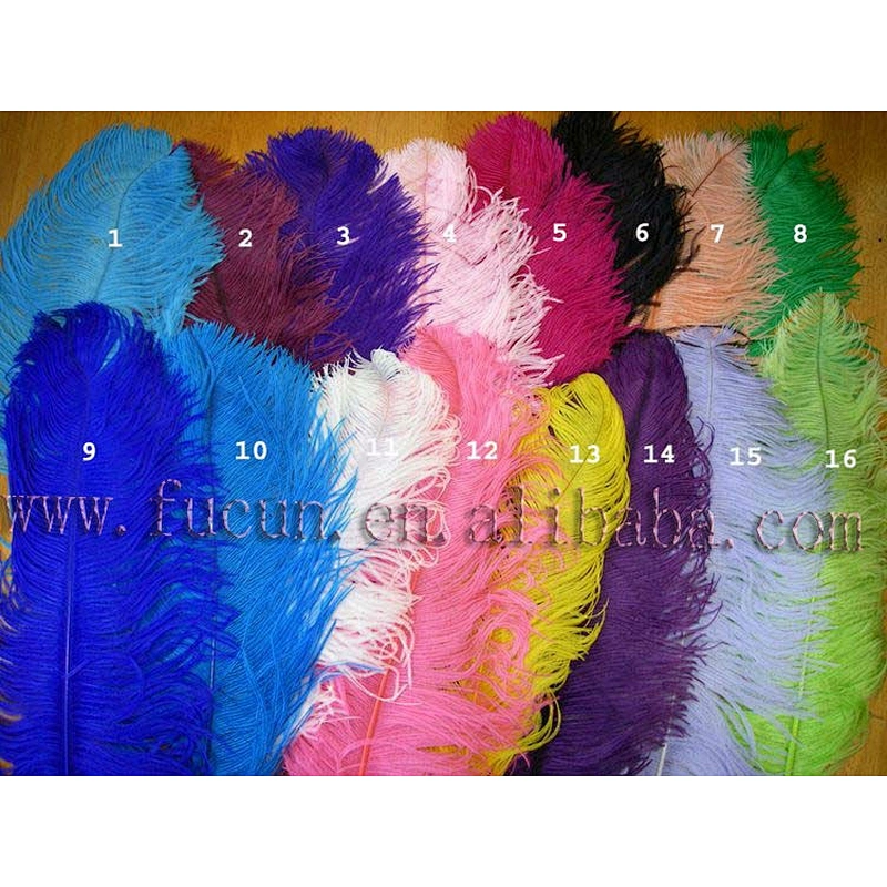 colorful ostrich feather for wedding decoration