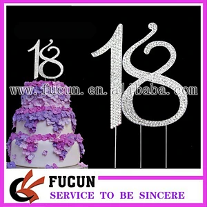 Quinceanera 18 Birthday Number Cake Topper