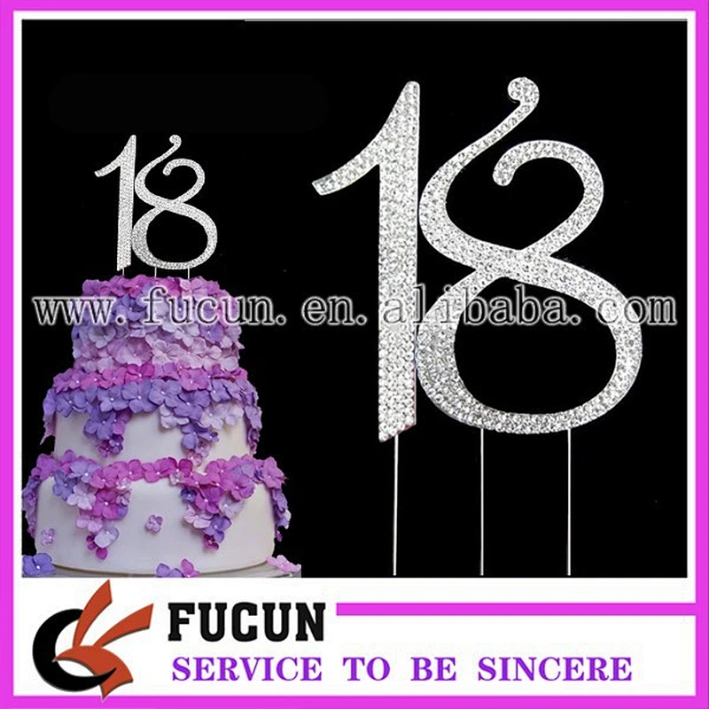 Quinceanera 18 Birthday Number Cake Topper