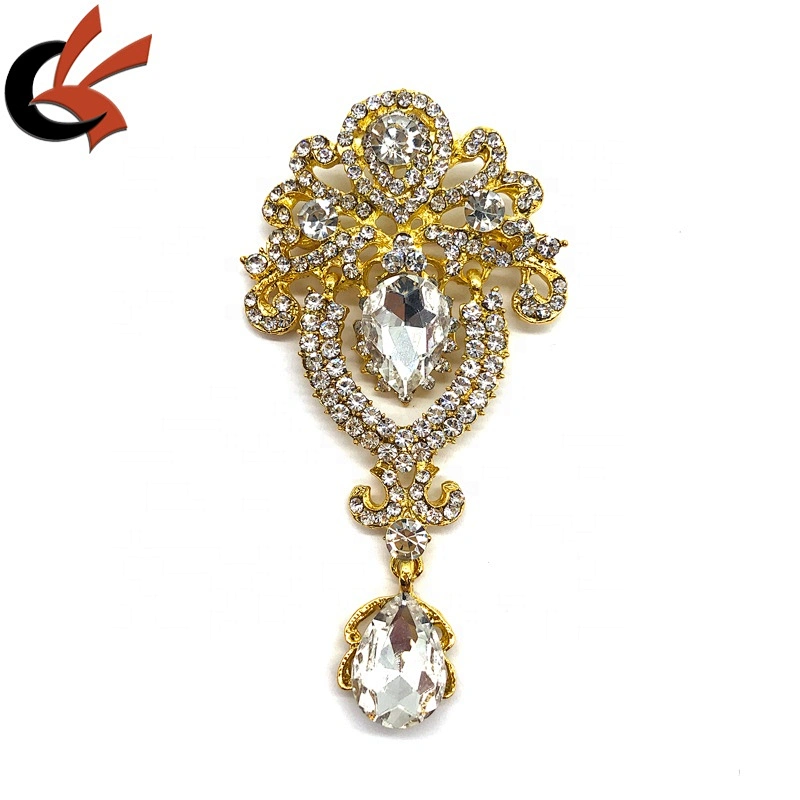 New Style Fashion Rhinestone Flower Brooch For Wholesale