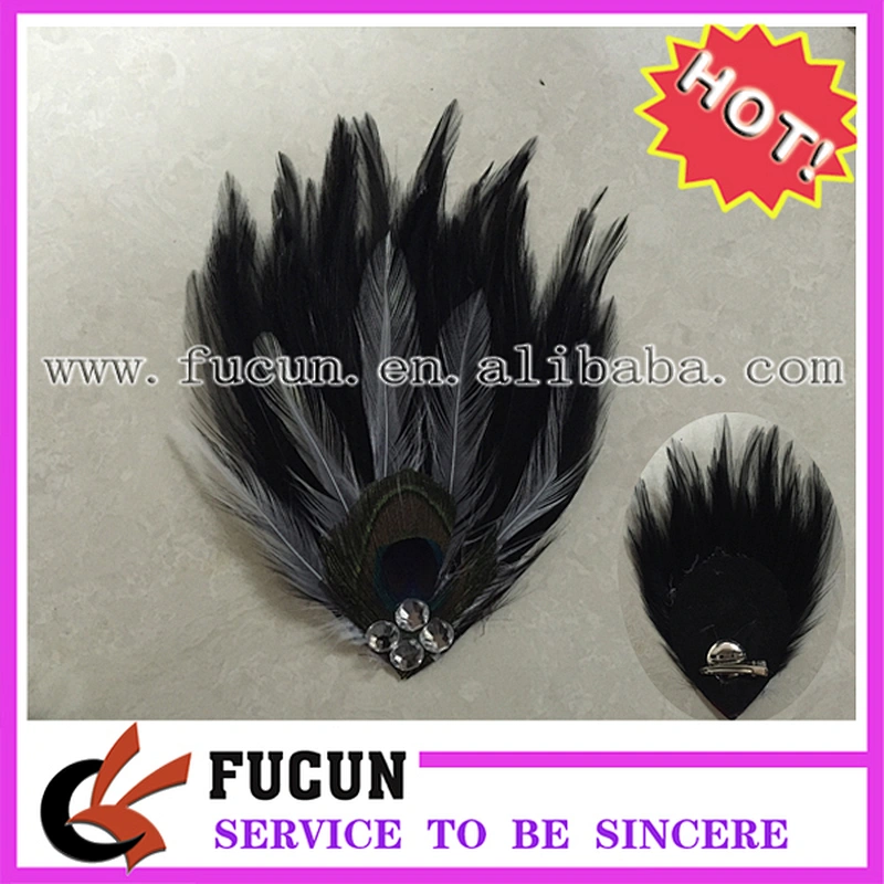 New lovely black feather pads for kids headbands baby hair bands accessories