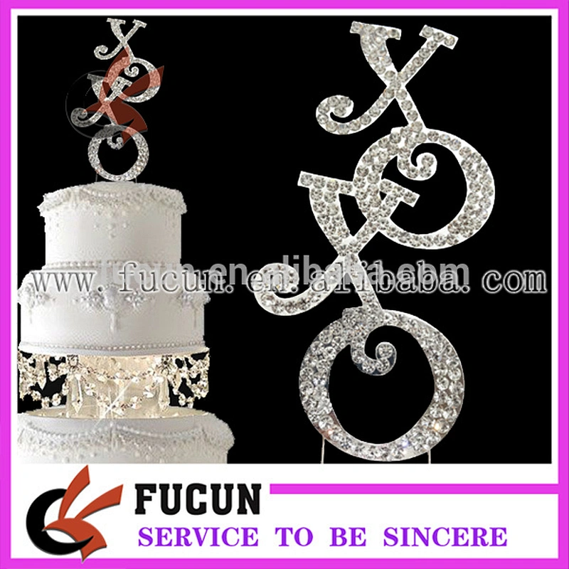 hot sale rhinestone cake topper /party supply /wedding decoration