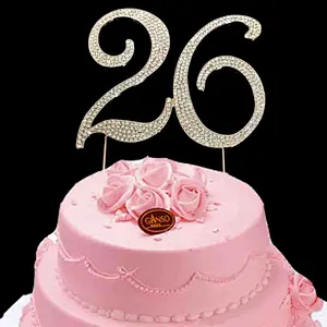 new products 2019 high quality birthday cake topper with rhinestone