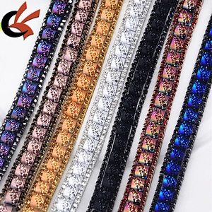 hot fix strass strip iron on crystal mesh trim for clothing shoes buckle