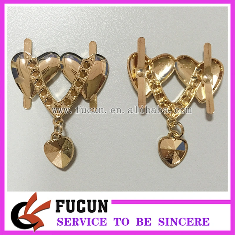 New design bikini shape antique shoe buckles women shoe upper ornament