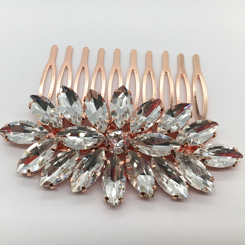 Wedding Jewelry Alloy hot sale bridal crystal hair comb for Bride