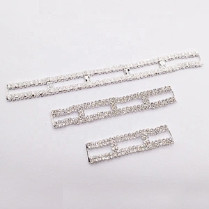 Hot Sale Silver Crystal Rhinestone Bikini Connectors For Swimming Wear Bikini Accessories