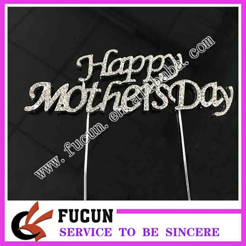 Happy mother day festival crystal decoration cake accessories cake topper