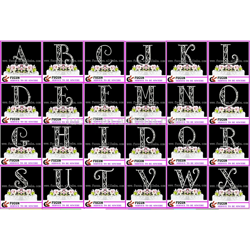Chinese high quality wedding cake topper letters for wedding table decorations